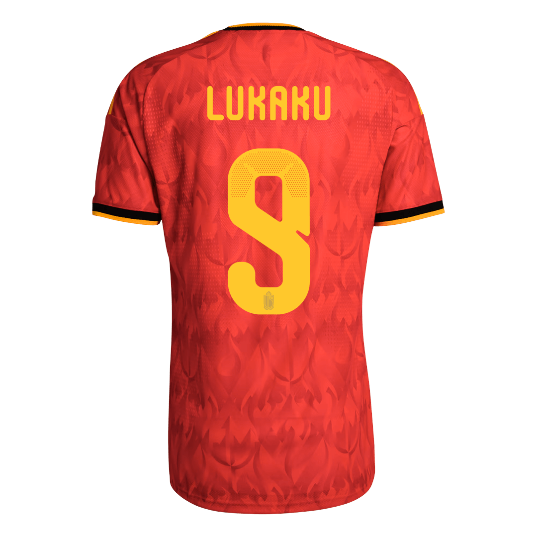 Camiseta Auténtica LUKAKU #9 Belgium 2026 Primera Equipación Copa del Mundo -Versión Jugador