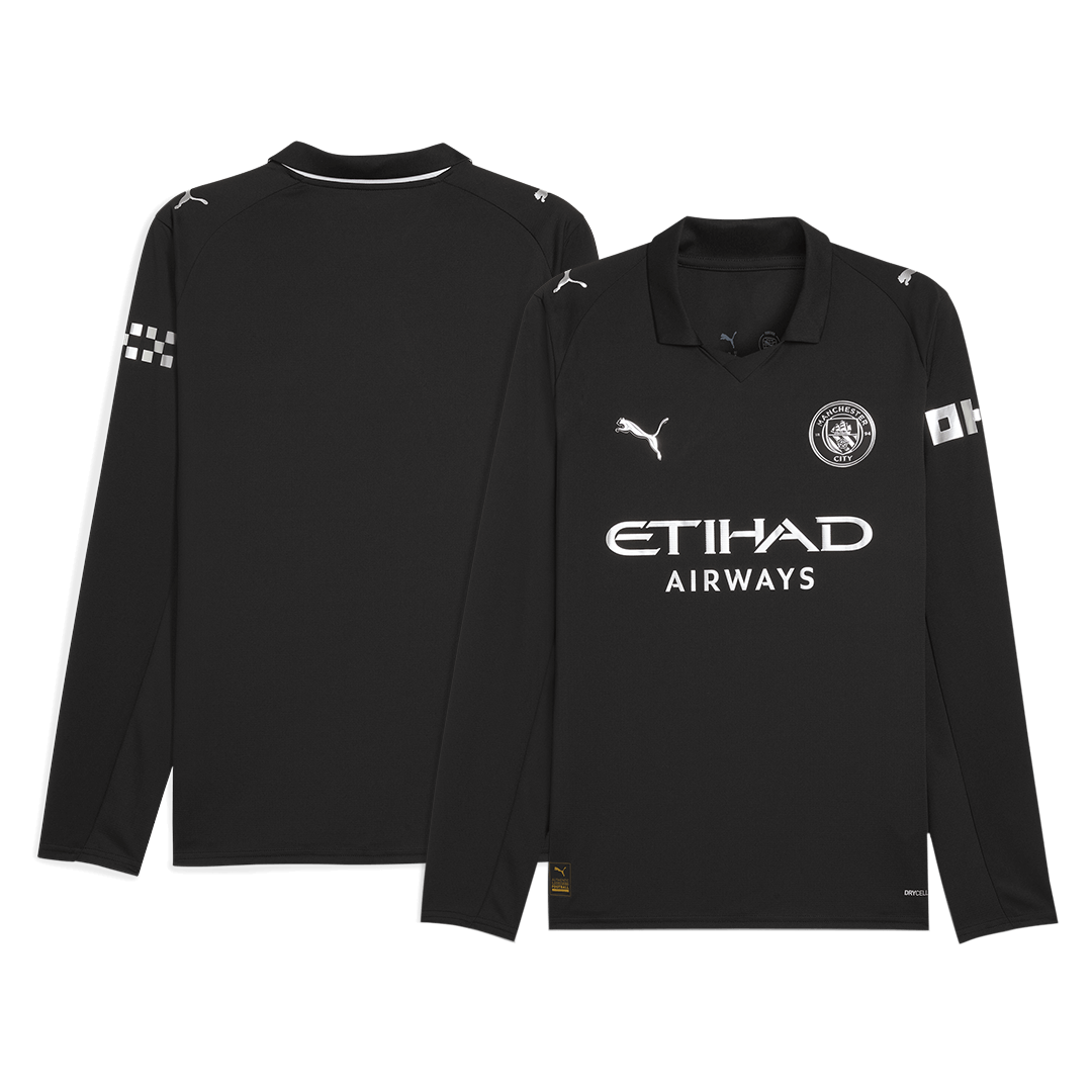 Camiseta Manga Larga Manchester City 2025/26 Segunda Equipación-Versión Hincha