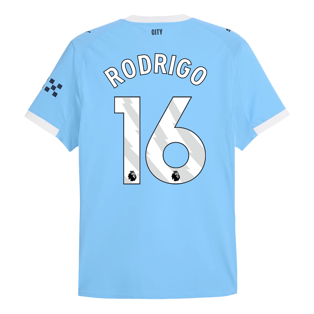 Camiseta Auténtica RODRIGO #16 Manchester City 2025/26 Primera Equipación-Versión Jugador
