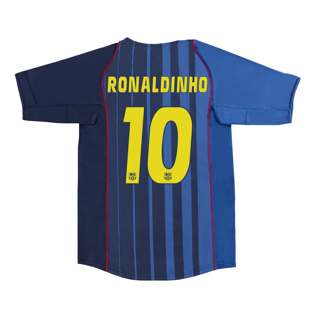 Camiseta Retro 2004/05 RONALDINHO #10 Barcelona Segunda Equipación