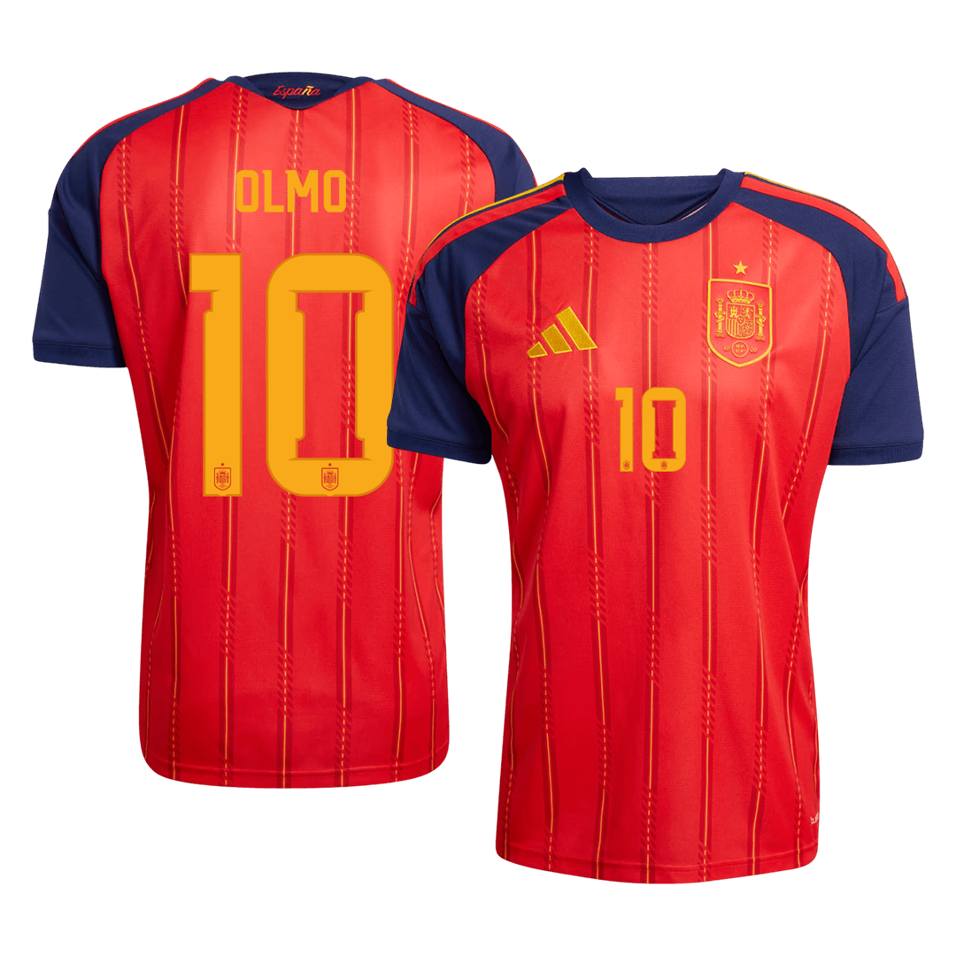 Calidad Premium Camiseta OLMO #10 Spain 2026 Primera Equipación Copa del Mundo -Versión Hincha