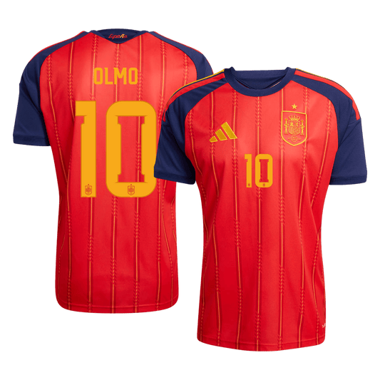Calidad Premium Camiseta OLMO #10 Spain 2026 Primera Equipación Copa del Mundo -Versión Hincha