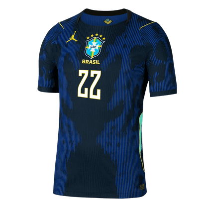 Camiseta Auténtica JOÃO PEDRO #22 Brazil 2026 Segunda Equipación Copa del Mundo -Versión Jugador