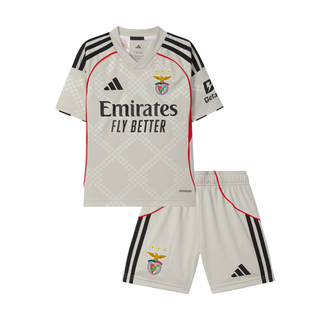 Conjunto Infantil Benfica 2025/26 Segunda Equipación-Camisetas Pasion Shop