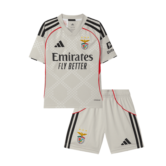 Conjunto Infantil Benfica 2025/26 Segunda Equipación-Camisetas Pasion Shop