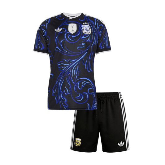 Conjunto Infantil Argentina 2026 Segunda Equipación Copa del Mundo