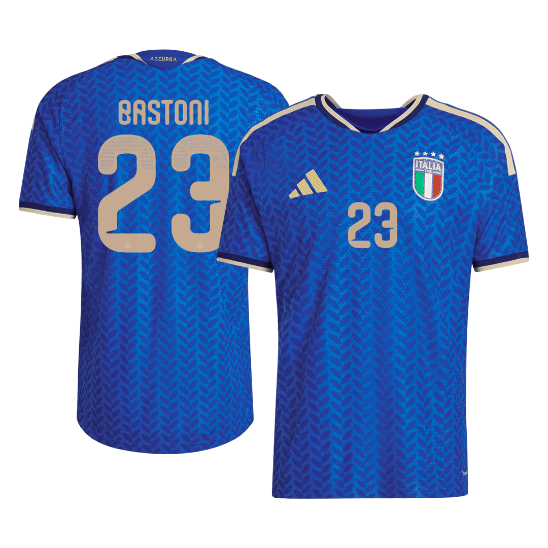 Camiseta Auténtica BASTONI #23 Italy 2026 Primera Equipación Copa del Mundo -Versión Jugador