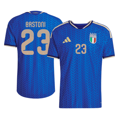 Camiseta Auténtica BASTONI #23 Italy 2026 Primera Equipación Copa del Mundo -Versión Jugador