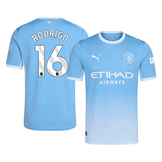 Camiseta RODRIGO #16 Manchester City 2026/27 Primera Equipación - Versión Hincha
