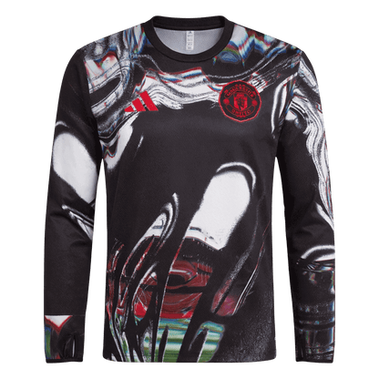Manga Larga Manchester United 2025/26 Pre-Partido -Versión Hincha camiseta de fútbol