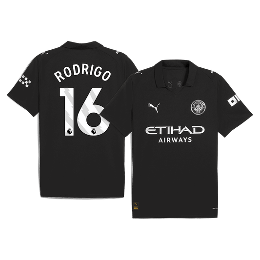Camiseta RODRIGO #16 Manchester City 2025/26 Segunda Equipación-Versión Hincha