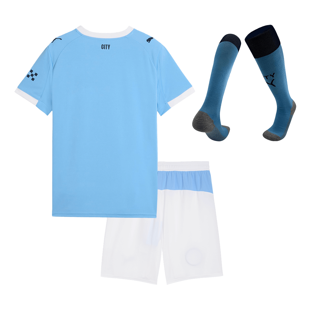 Conjunto Infantil Completo Manchester City 2025/26 Primera Equipación Kids-Camisetas Pasion Shop