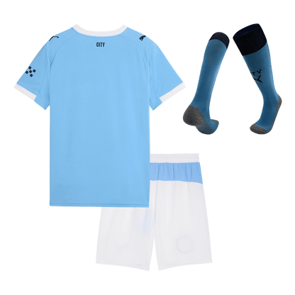 Conjunto Infantil Completo Manchester City 2025/26 Primera Equipación Kids-Camisetas Pasion Shop