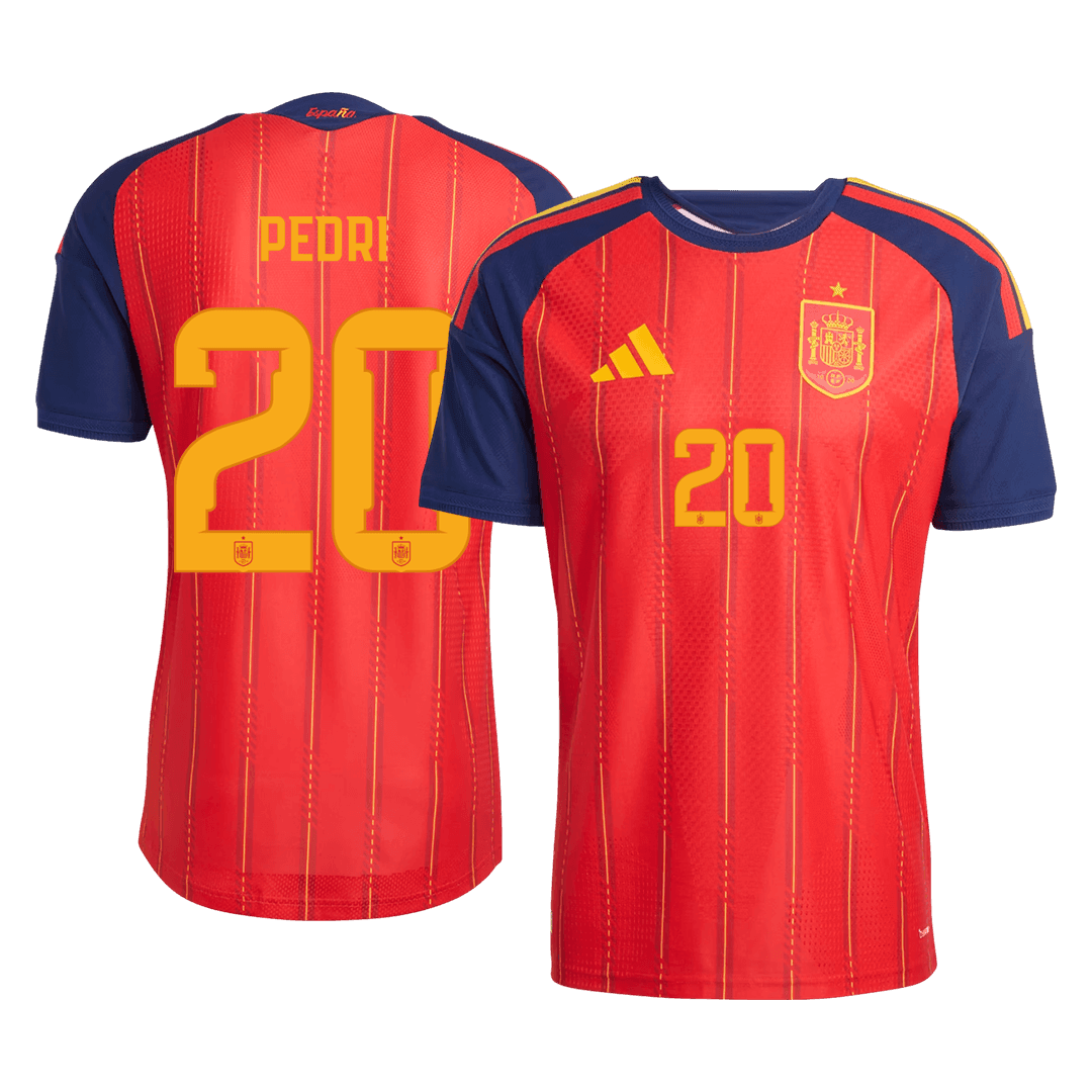 Camiseta Auténtica PEDRI #20 Spain 2026 Primera Equipación Copa del Mundo -Versión Jugador