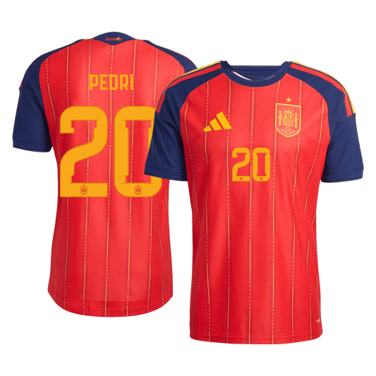 Camiseta Auténtica PEDRI #20 Spain 2026 Primera Equipación Copa del Mundo -Versión Jugador
