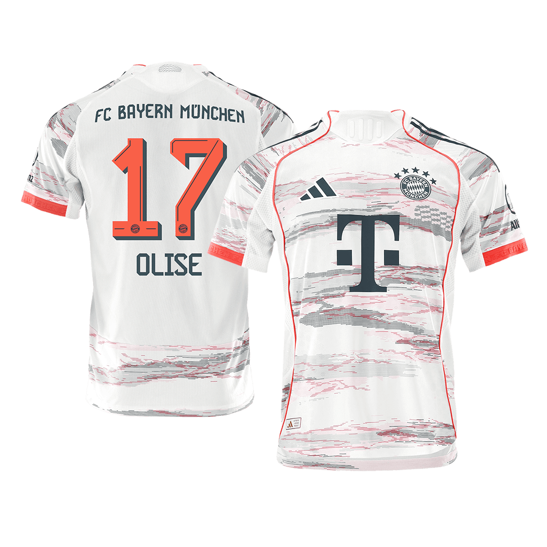 Camiseta Auténtica OLISE #17 Bayern Munich 2025/26 Segunda Equipación -Versión Jugador