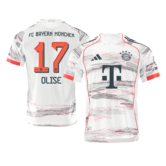 Camiseta Auténtica OLISE #17 Bayern Munich 2025/26 Segunda Equipación -Versión Jugador