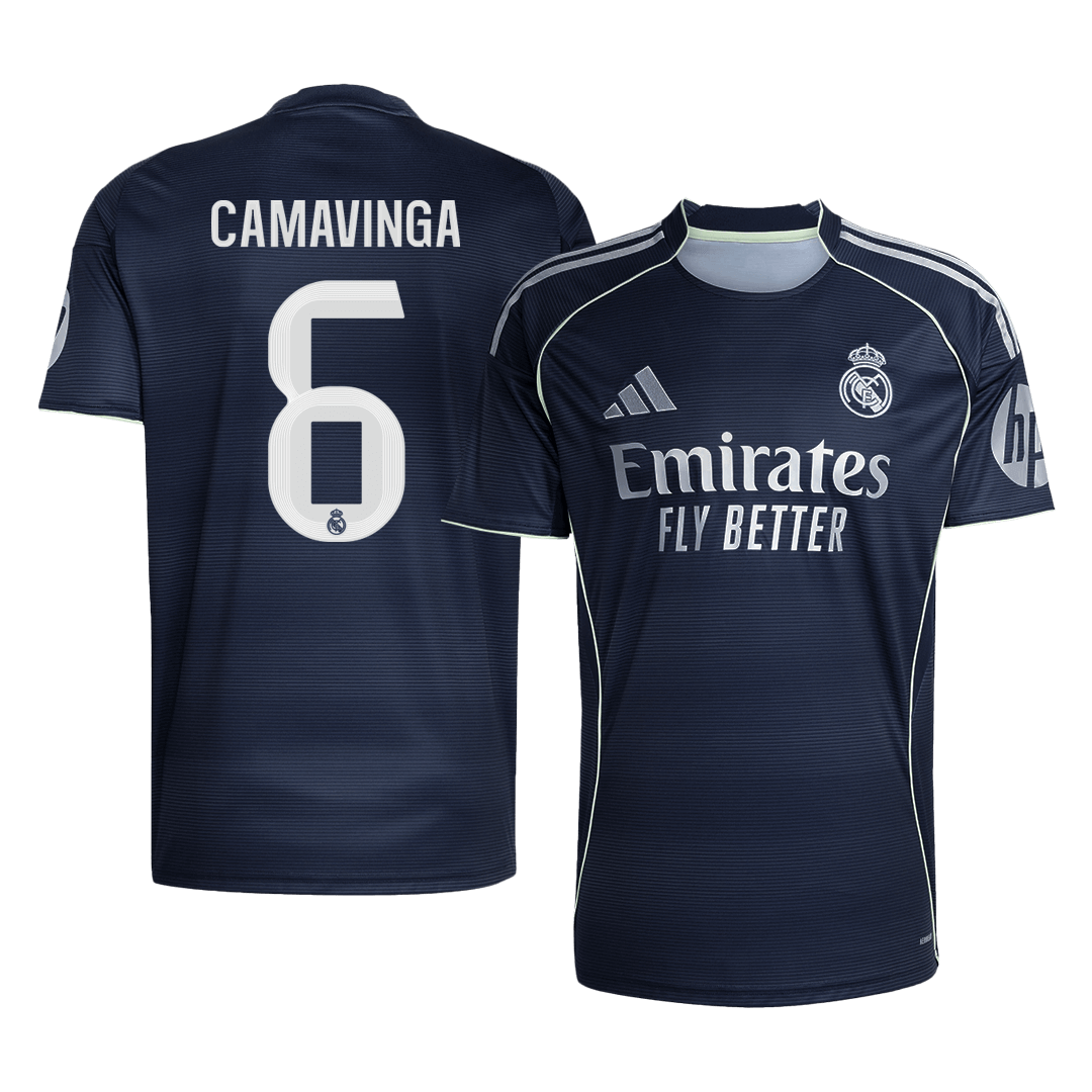 Calidad Premium Camiseta CAMAVINGA #6 Real Madrid 2025/26 Segunda Equipación - Versión Hincha