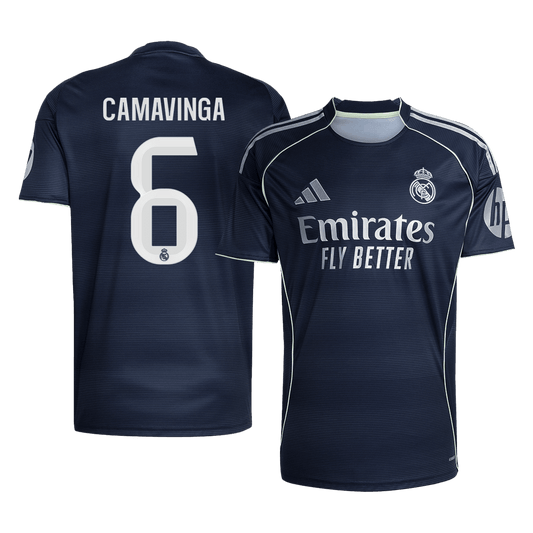 Calidad Premium Camiseta CAMAVINGA #6 Real Madrid 2025/26 Segunda Equipación - Versión Hincha