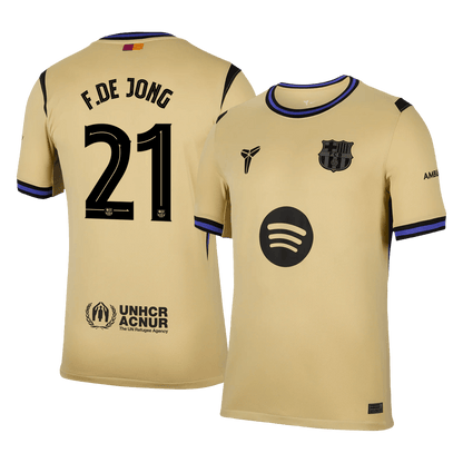 UCL Camiseta F.DE JONG #21 Barcelona 2025/26 Segunda Equipación-Versión Hincha