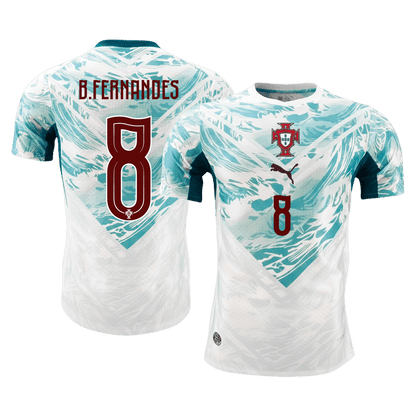 Camiseta Auténtica B.FERNANDES #8 Portugal 2026 Segunda Equipación Copa del Mundo -Versión Jugador
