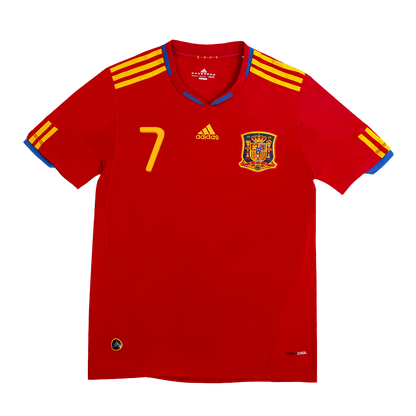 Retro 2010 DAVID VILLA #7 Spain Primera Equipación Copa del Mundo