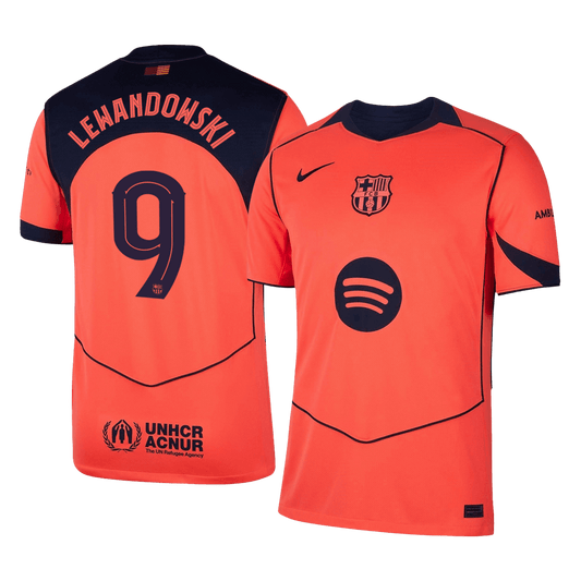 UCL Camiseta LEWANDOWSKI #9 Barcelona 2025/26 Tercera Equipación - Versión Hincha