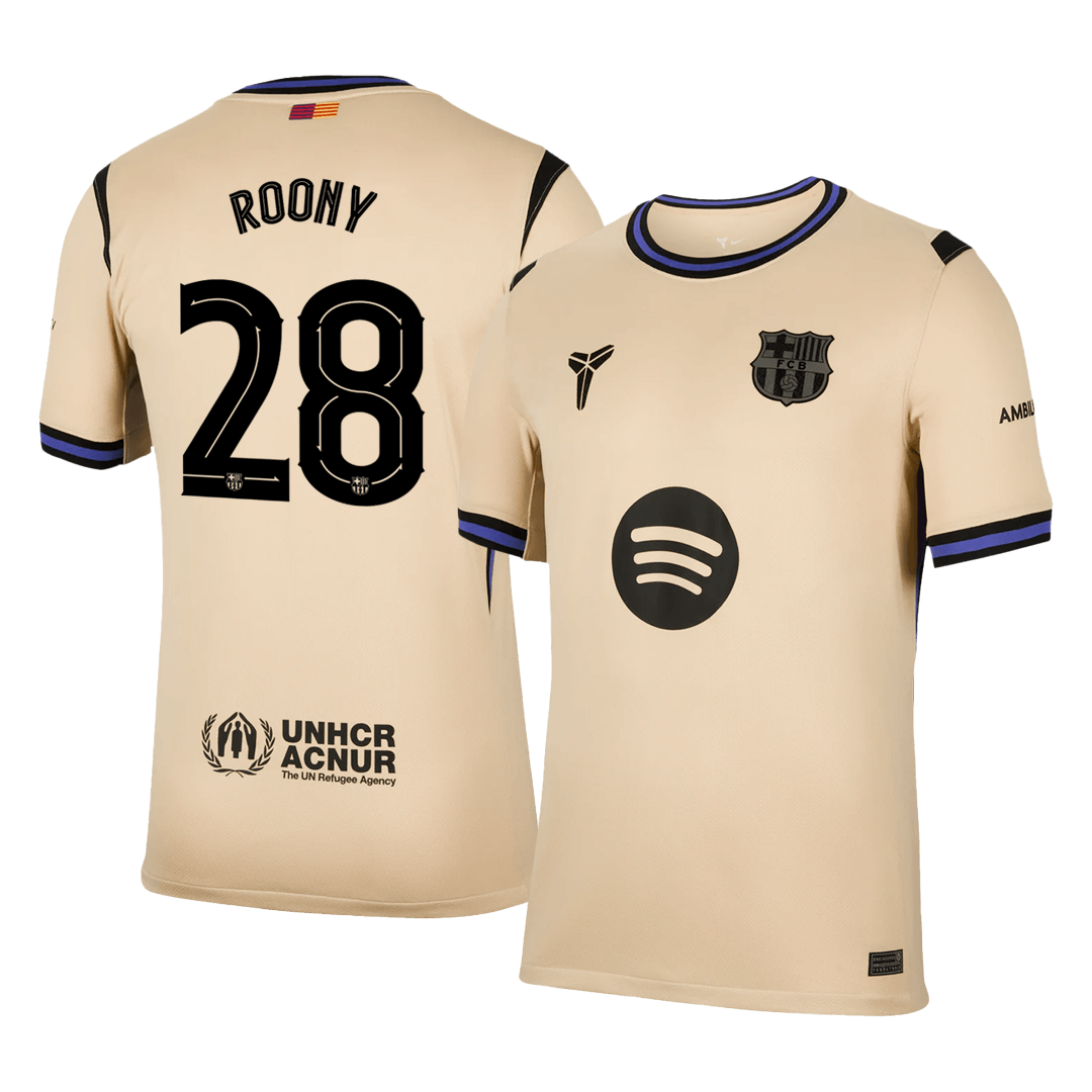 Camiseta ROONY #28 Barcelona 2025/26 Segunda Equipación - Versión Hincha
