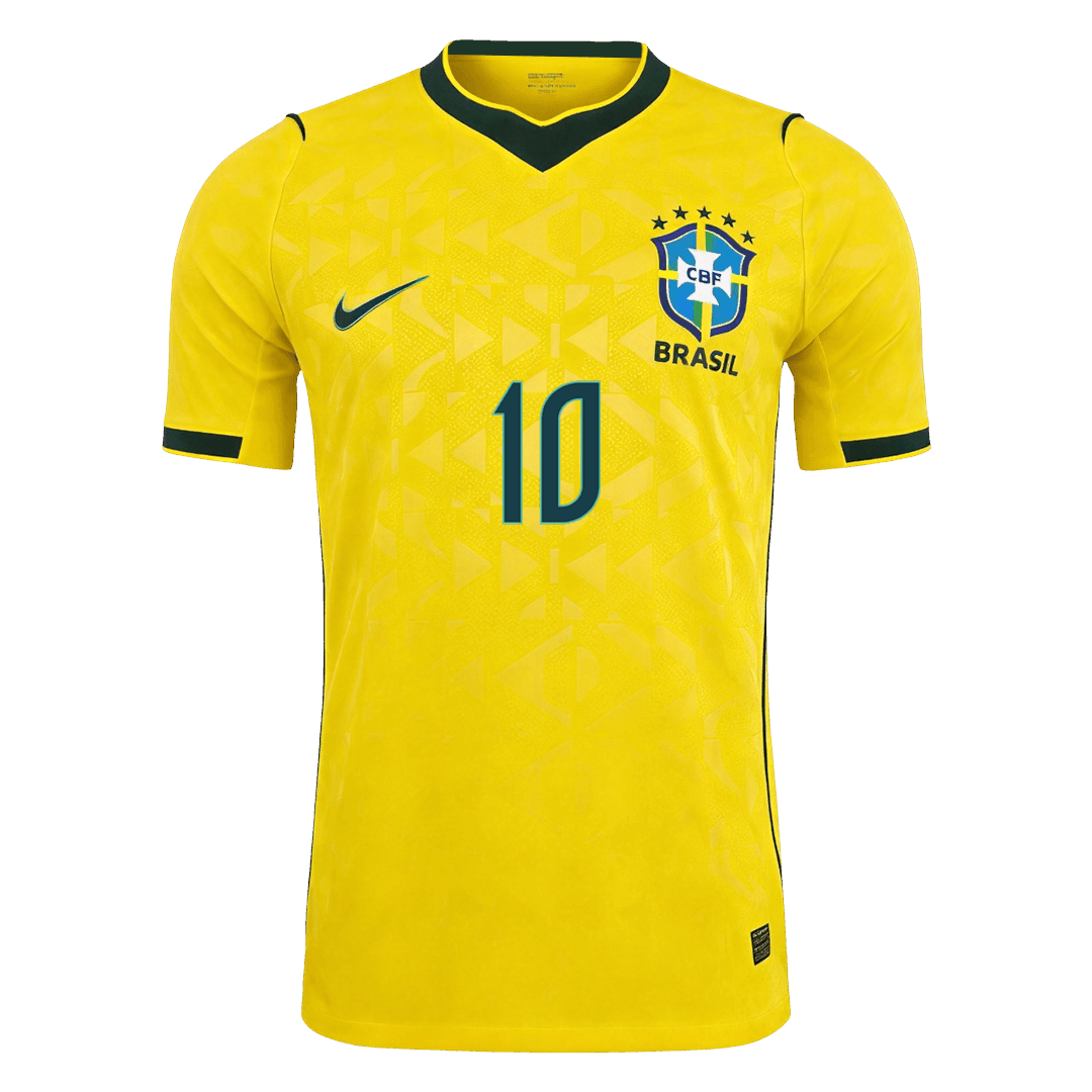 Camiseta Auténtica NEYMAR JR. #10 Brazil 2026 Primera Equipación Copa del Mundo -Versión Jugador