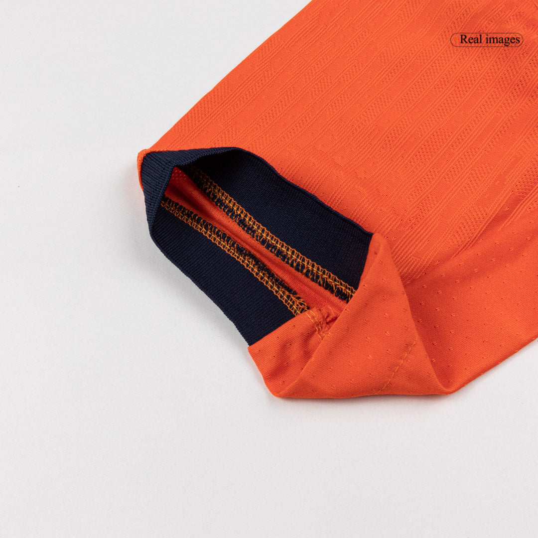 Camiseta Auténtica VIRGIL #4 Netherlands 2026 Primera Equipación Copa del Mundo -Versión Jugador