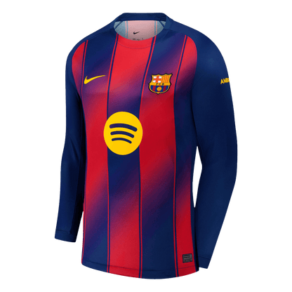 Camiseta Manga Larga Barcelona 2025/26 Primera Equipación-Versión Hincha