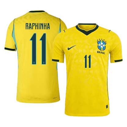 Camiseta Auténtica RAPHINHA #11 Brazil 2026 Primera Equipación Copa del Mundo -Versión Jugador