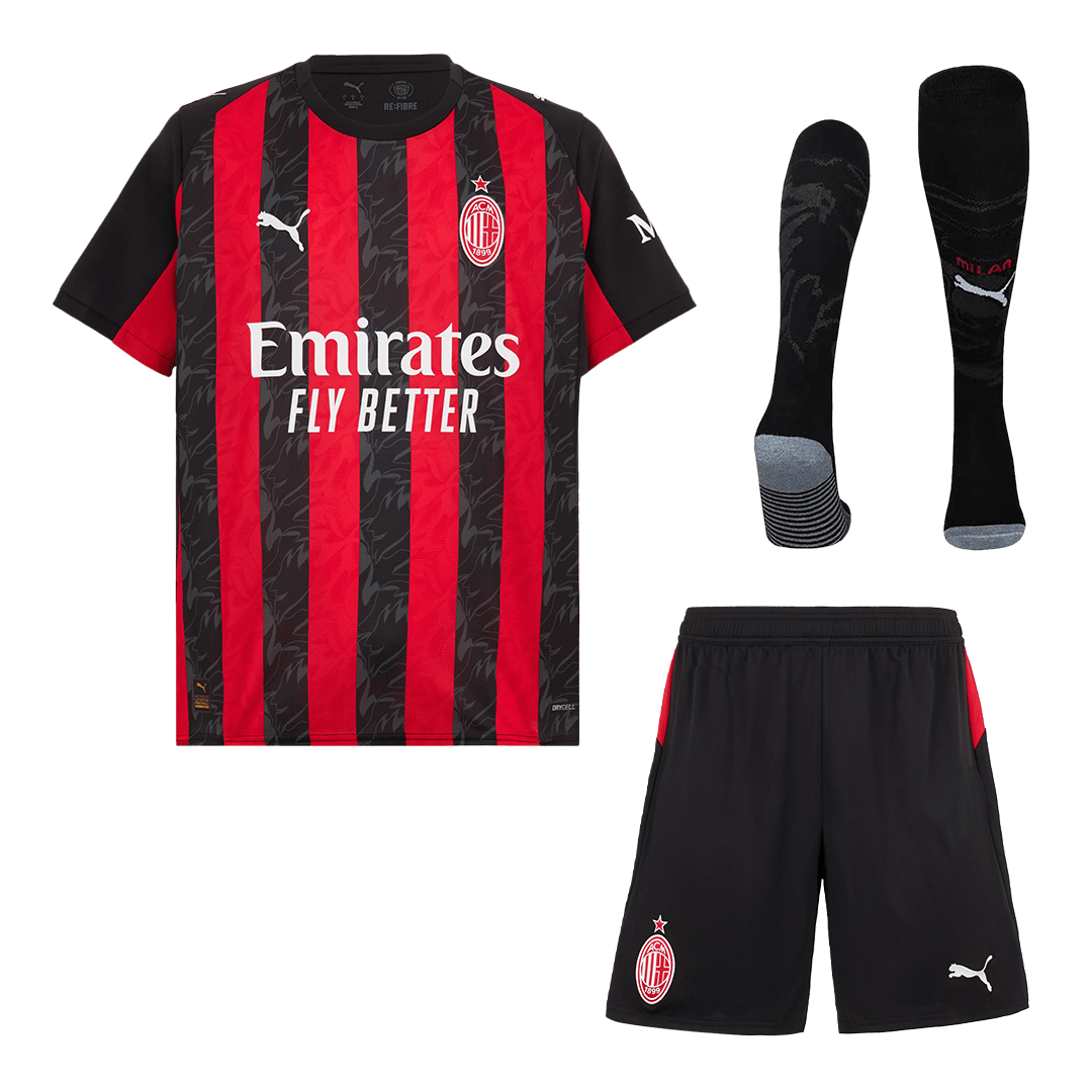 Conjunto Completo AC Milan 2025/26 Primera Equipación-Camisetas Pasion Shop