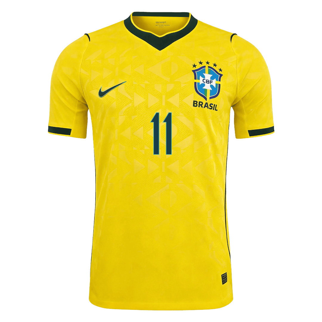 Camiseta Auténtica RAPHINHA #11 Brazil 2026 Primera Equipación Copa del Mundo -Versión Jugador