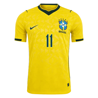Camiseta Auténtica RAPHINHA #11 Brazil 2026 Primera Equipación Copa del Mundo -Versión Jugador