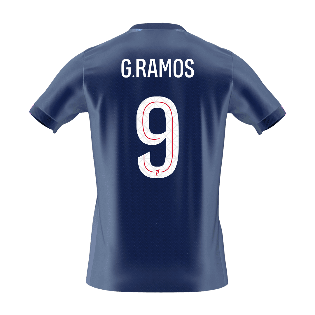 Calidad Premium Camiseta G.RAMOS #9 PSG 2025/26 Primera Equipación -Versión Hincha