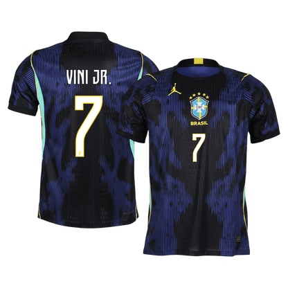 Camiseta Auténtica VINI JR. #7 Brazil 2026 Segunda Equipación Copa del Mundo -Versión Jugador