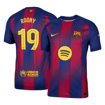 UCL Camiseta Auténtica ROONY #19 Barcelona 2025/26 Primera Equipación -Versión Jugador