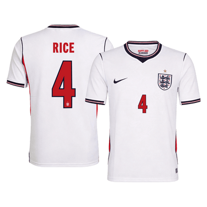 Camiseta RICE #4 England 2026 Primera Equipación Copa del Mundo - Versión Hincha