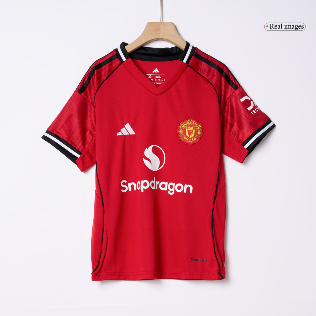 Conjunto Infantil Completo Manchester United 2025/26 Primera Equipación-Camisetas Pasion Shop