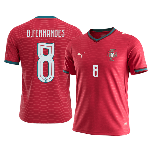 Camiseta B.FERNANDES #8 Portugal 2026 Primera Equipación Copa del Mundo - Versión Hincha
