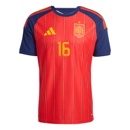 Camiseta Auténtica RODRIGO #16 Spain 2026 Primera Equipación Copa del Mundo -Versión Jugador