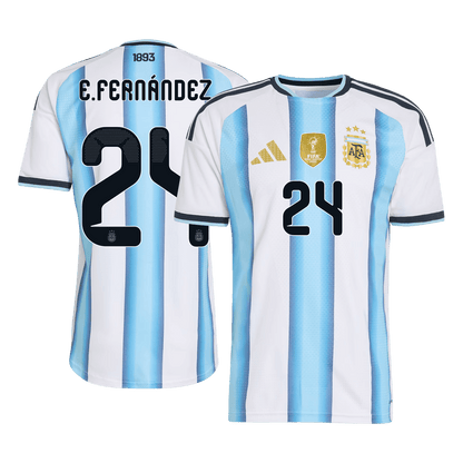 Camiseta Auténtica E. FERNÁNDEZ #24 Argentina 2026 Primera Equipación Copa del Mundo -Versión Jugador