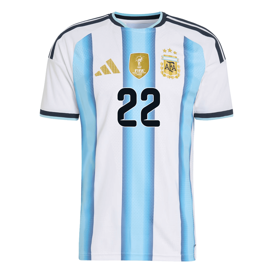 Camiseta Auténtica L.MARTÍNEZ #22 Argentina 2026 Primera Equipación Copa del Mundo -Versión Jugador