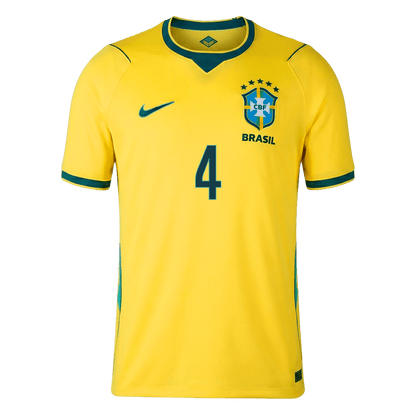 Camiseta MARQUINHOS #4 Brazil 2026 Primera Equipación Copa del Mundo - Versión Hincha
