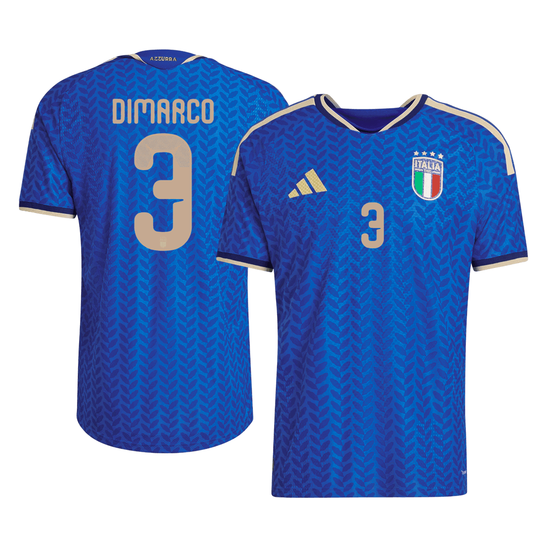 Camiseta Auténtica DIMARCO #3 Italy 2026 Primera Equipación Copa del Mundo -Versión Jugador
