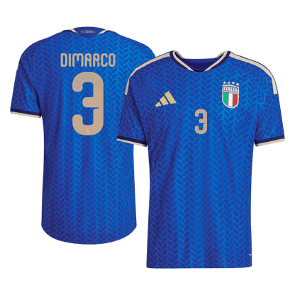 Camiseta Auténtica DIMARCO #3 Italy 2026 Primera Equipación Copa del Mundo -Versión Jugador