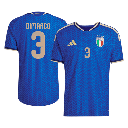Camiseta Auténtica DIMARCO #3 Italy 2026 Primera Equipación Copa del Mundo -Versión Jugador