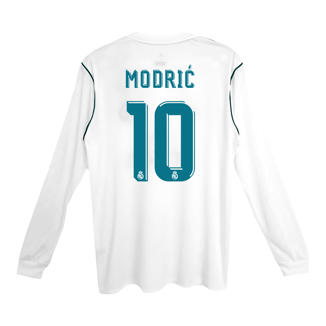 Camiseta Retro 2017/18 Modrić #10 Real Madrid Primera Equipación Manga Larga