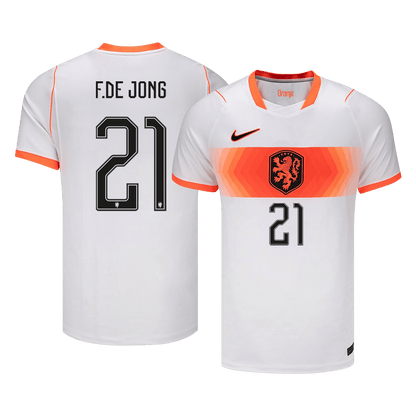 Camiseta F.DE JONG #21 Netherlands 2026 Segunda Equipación Copa del Mundo - Versión Hincha